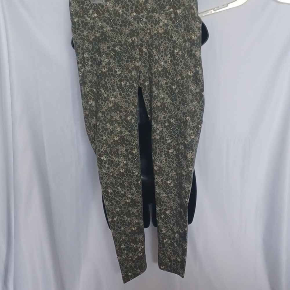 SONOMA MID RISE LEGGING GRAY GREEN FLORAL: NEW WITH TAGS: SIZE S